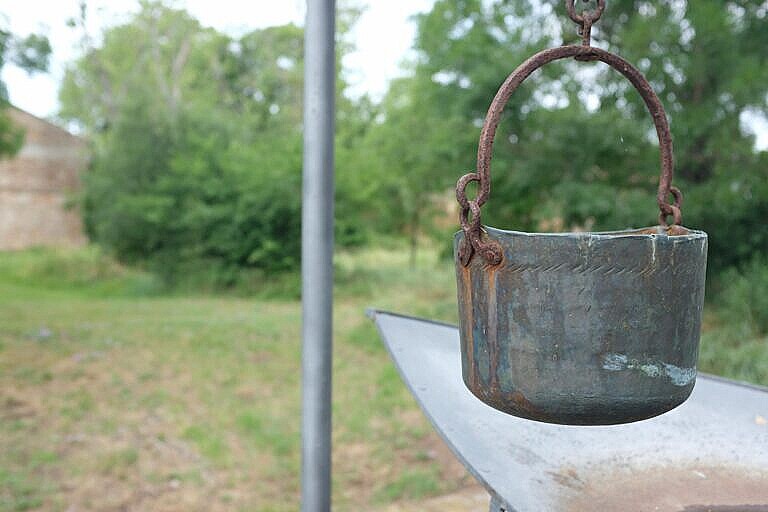 Bucket on a well at Lazzaretto Nuovo