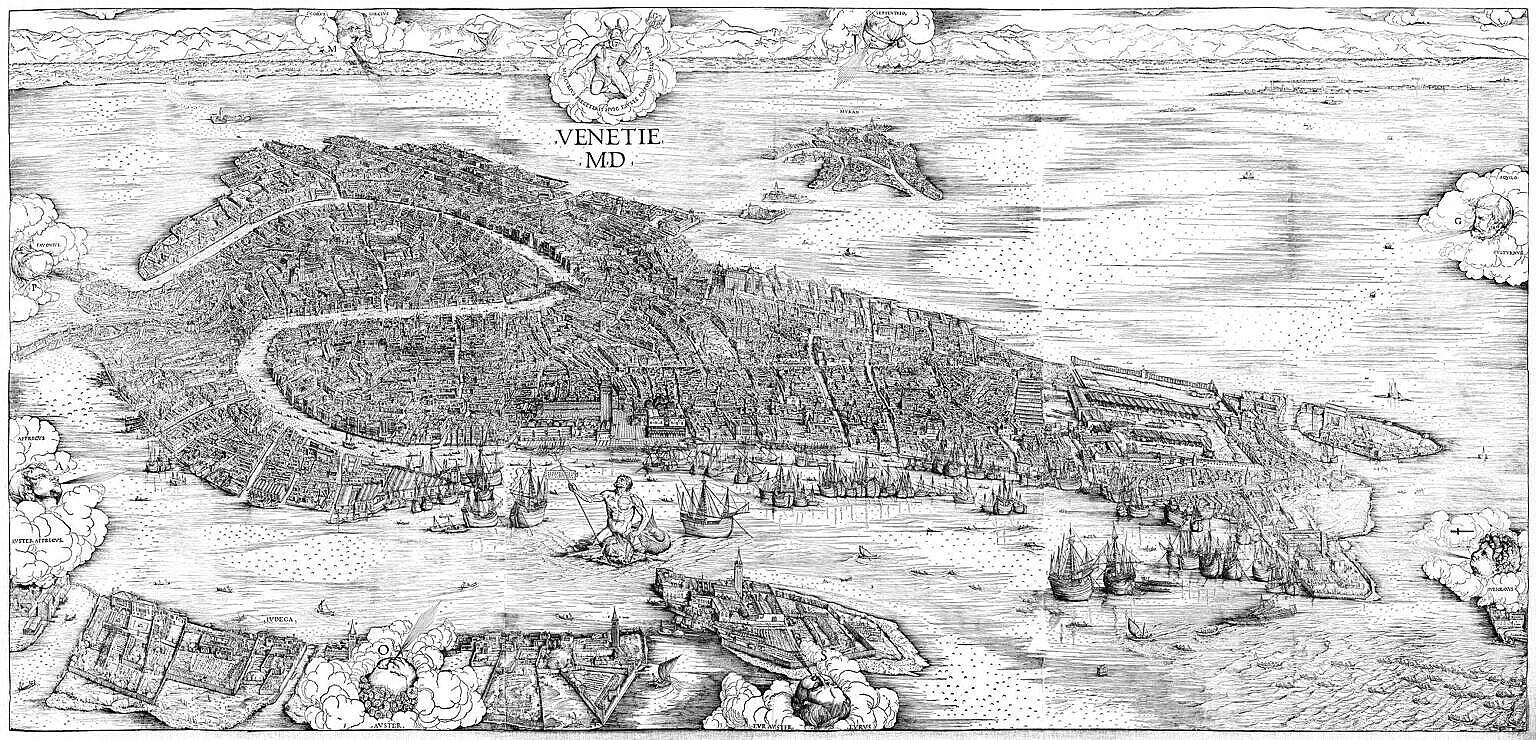 View of Venice by Jacopo de' Barbari - 1500