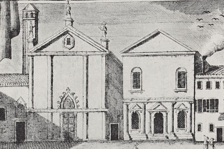 Incision of the Church and monastery of Corpus Domini, by Sebastiano Giampiccoli, 1800