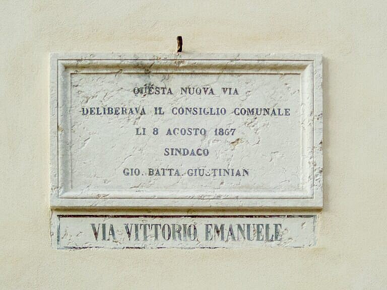 Inscription on the Strada Nova near Santa Fosca