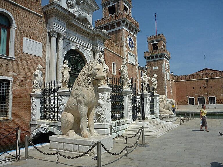 The Piraeus Lion in the Campo de l'Arsenal in Venice