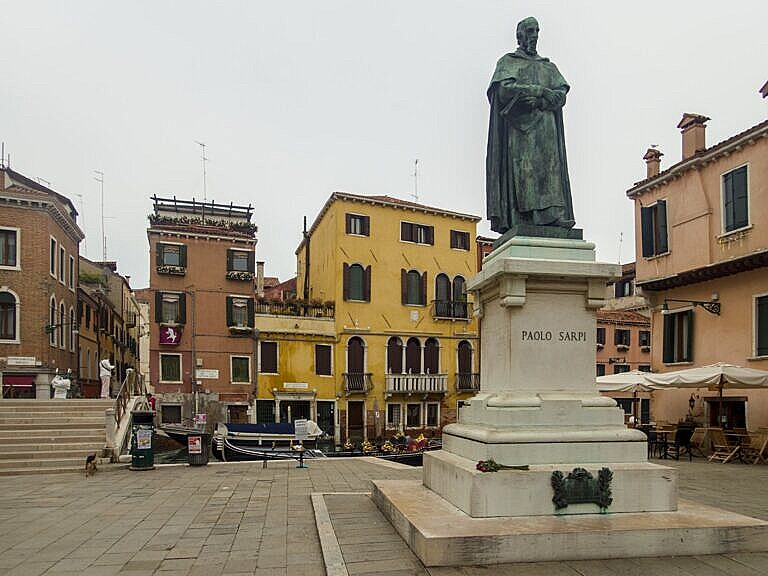 Statue of Paolo Sarpi in Campo Santa Fosca