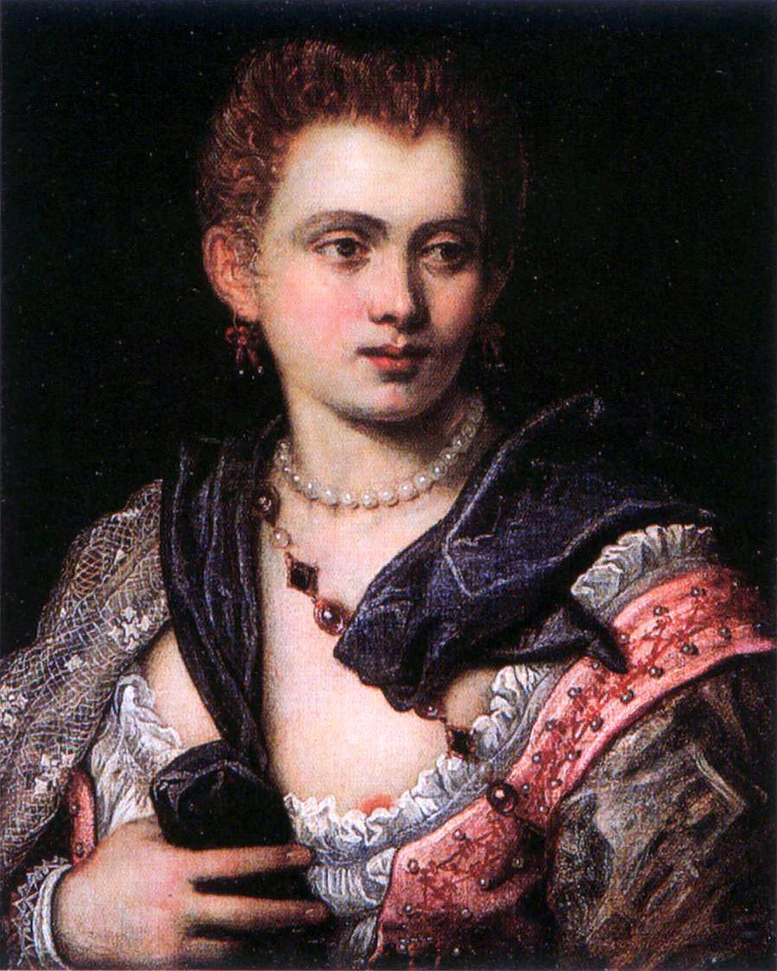 Portrait of a Lady - Veronica Franco - Jacopo Tintoretto (school)