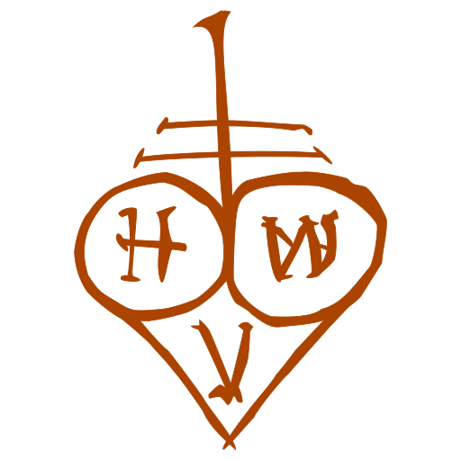 A heart shaped symbol containing the three letters H, W and V.