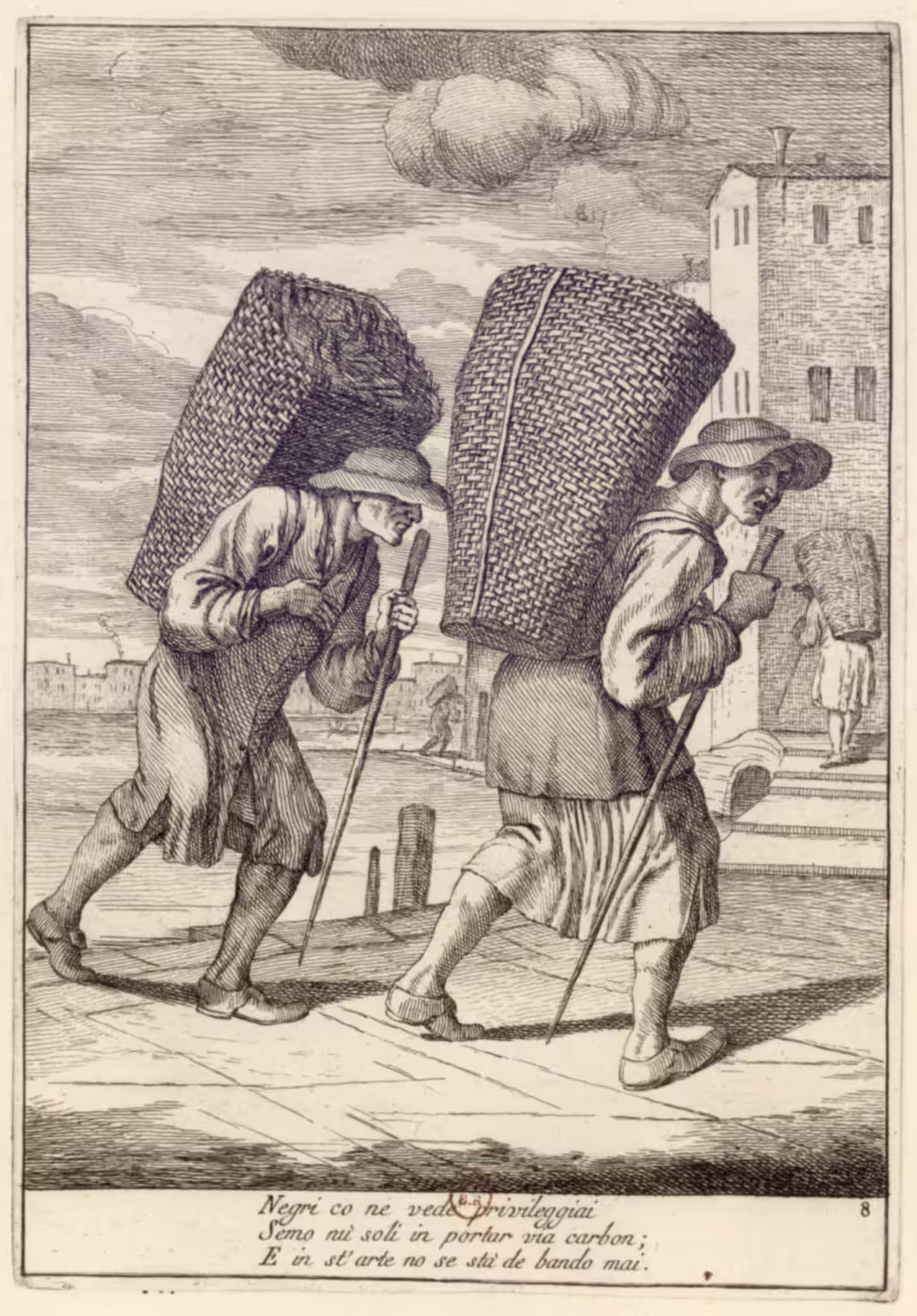 Carboneri — transporters and sellers of charcoal — Zompini — Arti #8