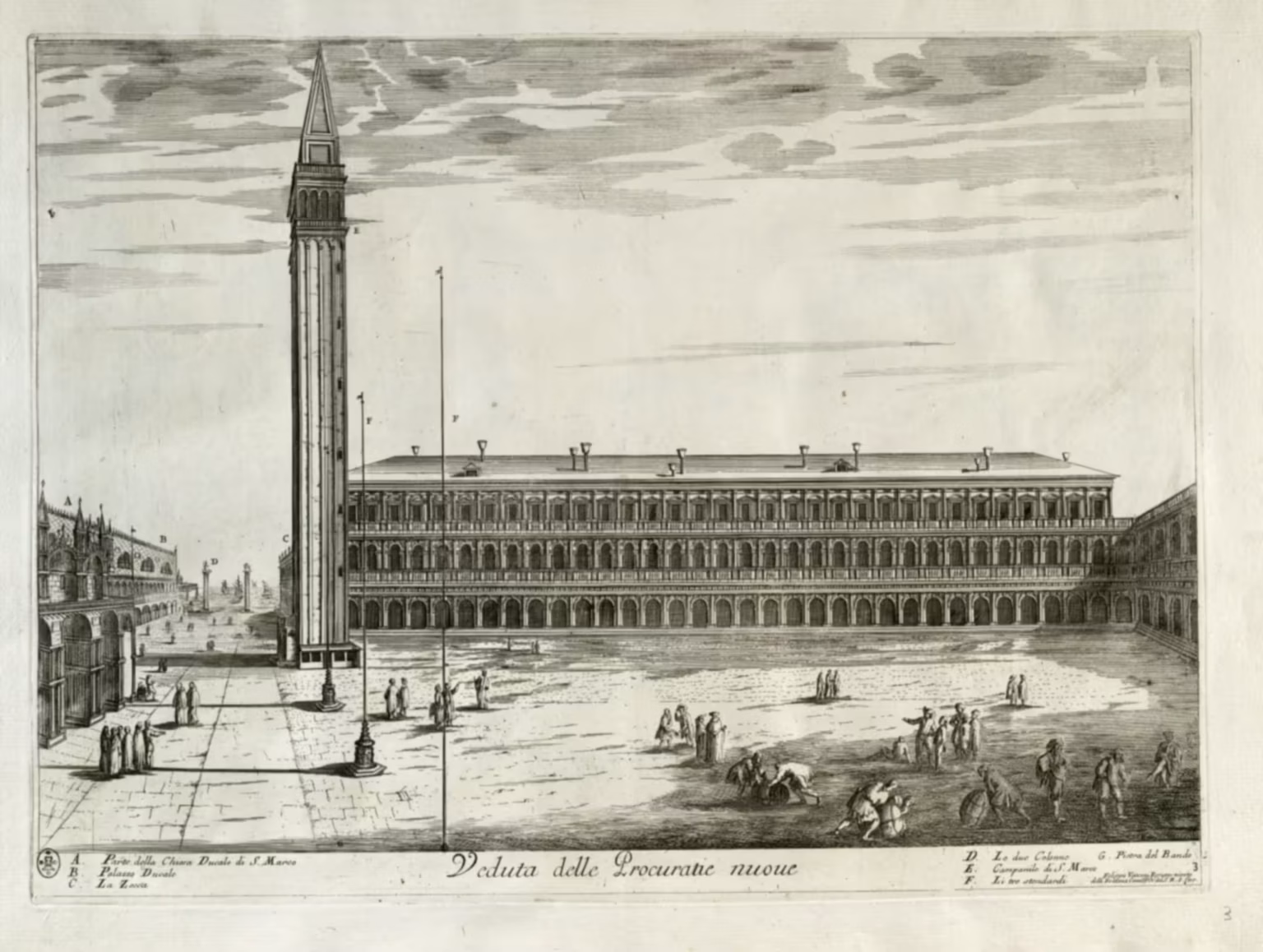 Domenico Lovisa -- Il Gran Teatro di Venezia -- plate 03 -- Veduta delle Procuratie nuove