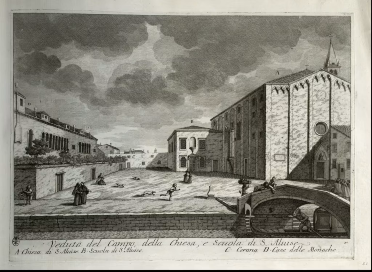 Domenico Lovisa -- Il Gran Teatro di Venezia -- plate 30 -- Veduta della Chiesa e Scuola di S. Ludovico detto S. Alvise