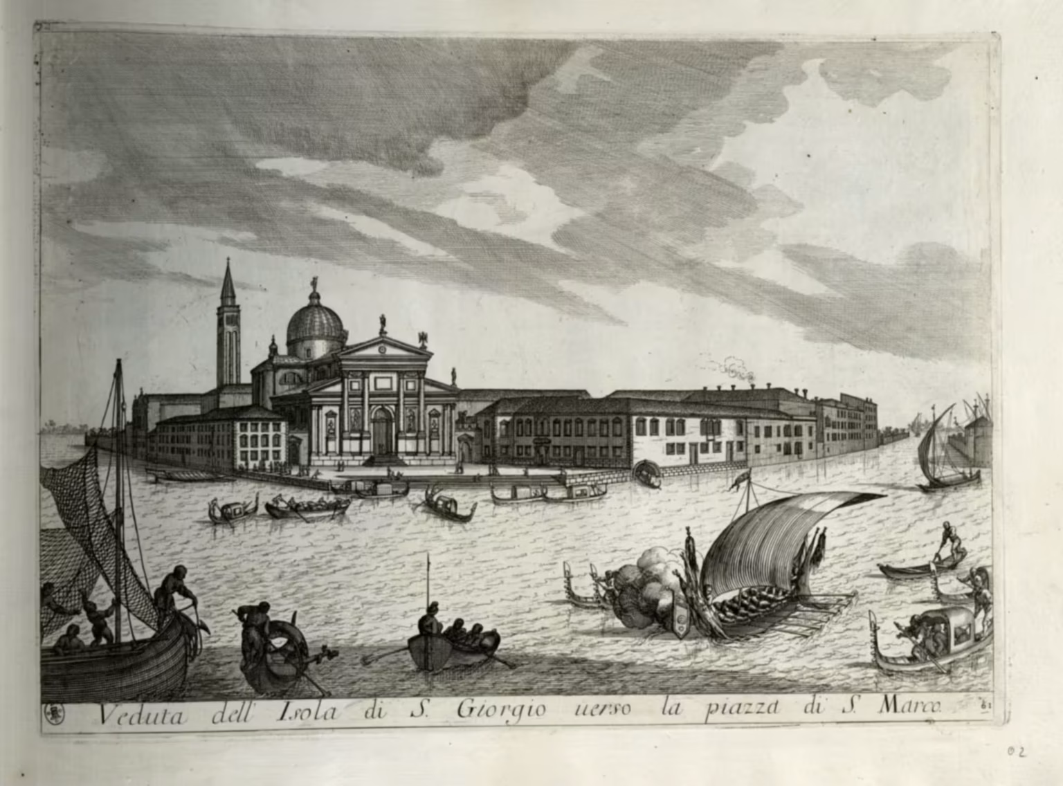 Domenico Lovisa -- Il Gran Teatro di Venezia -- plate 61 -- Veduta dell' Isola di S. Giorgio Maggior verso la Piazza di S. Marco
