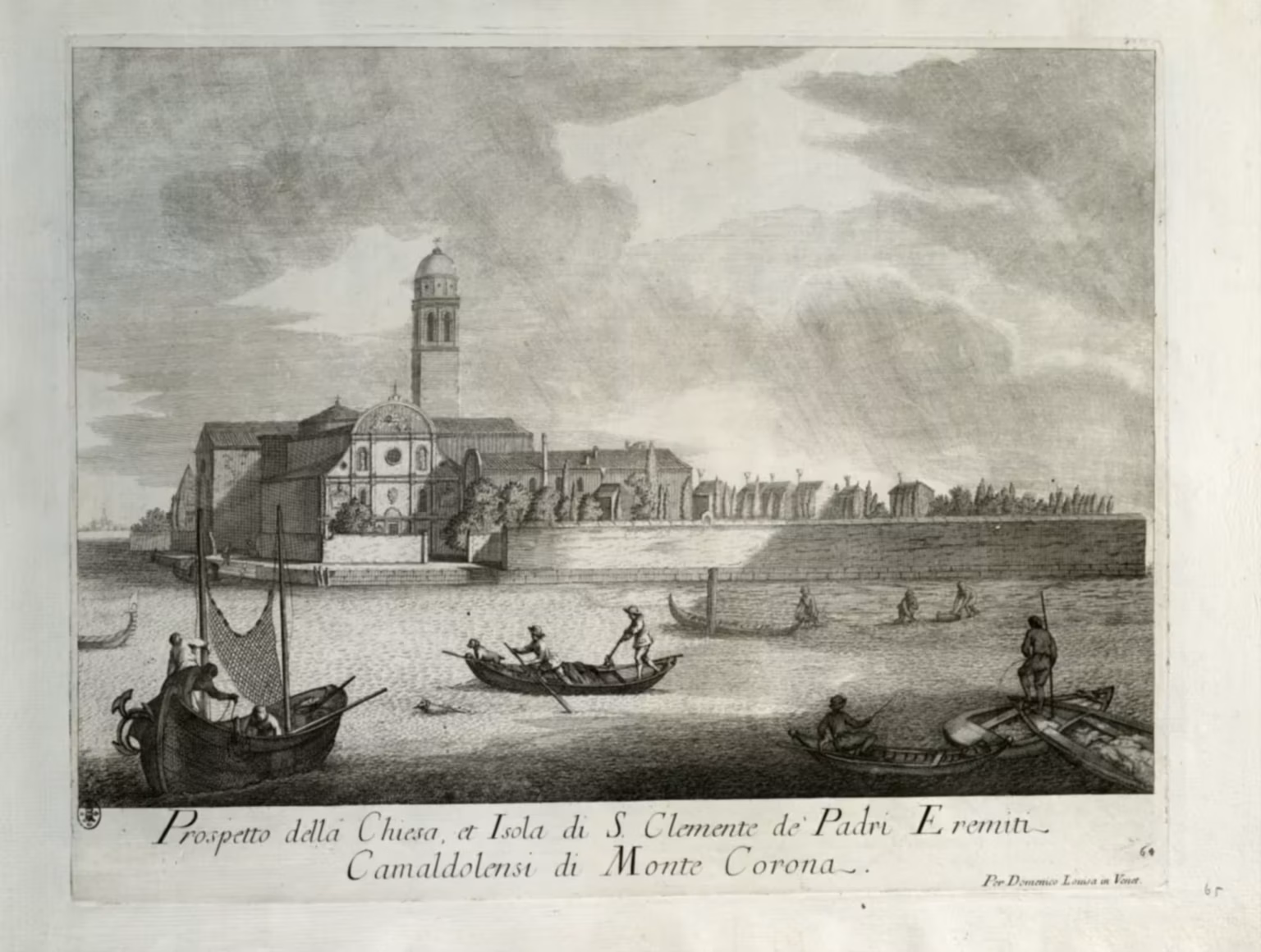 Domenico Lovisa -- Il Gran Teatro di Venezia -- plate 64 -- Veduta dell’ Isola, e Chiesa di S. Clemente