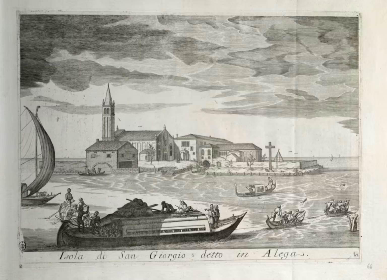 Domenico Lovisa -- Il Gran Teatro di Venezia -- plate 65 -- Veduta dell’ Isola di S. Giorgio detto in Alega