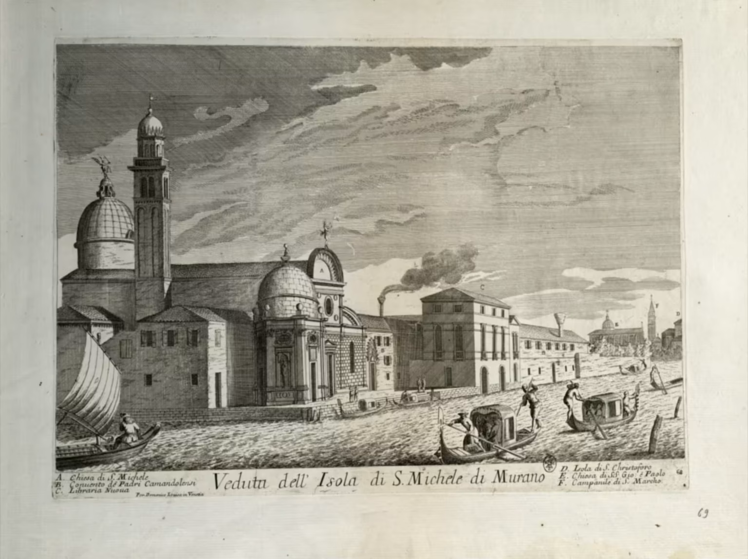 Domenico Lovisa -- Il Gran Teatro di Venezia -- plate 68 -- Veduta dell' Isola di S. Michiele
