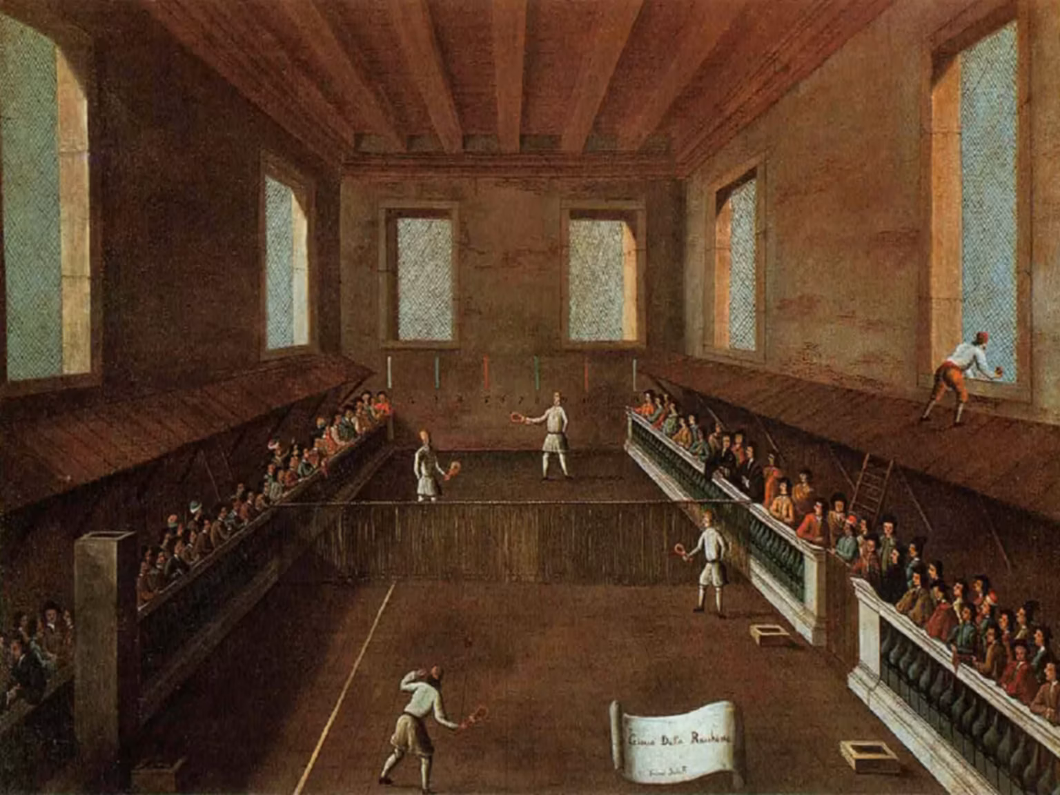 Game of corda or racchetta