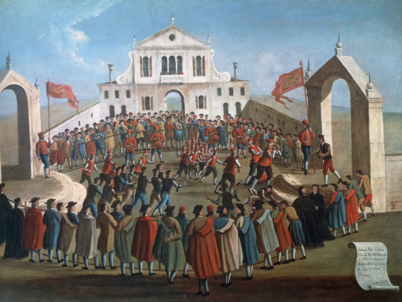 Football game in Sant'Alvise in Venice, by Gabriel Bella (1730-1799).