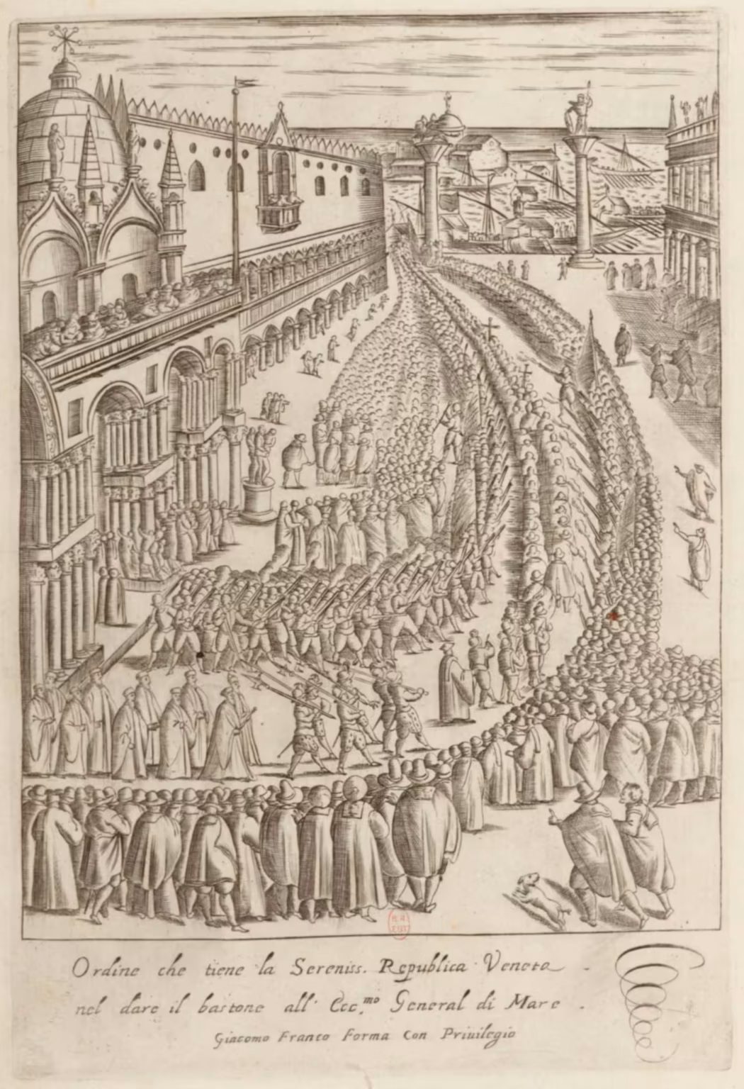 Giacomo Franco -- Habiti d'hvomeni et donne venetiane -- 08 bnf -- il bastone al General di Mare