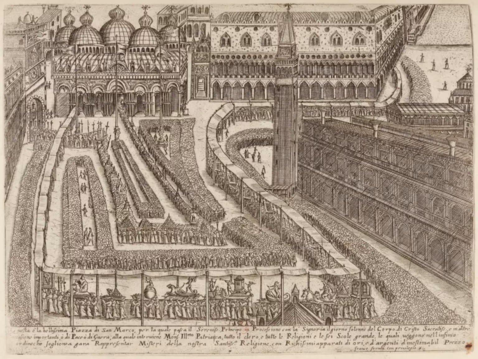 Giacomo Franco -- Habiti d'hvomeni et donne venetiane -- 09 bnf -- Processione in Piazza San Marco