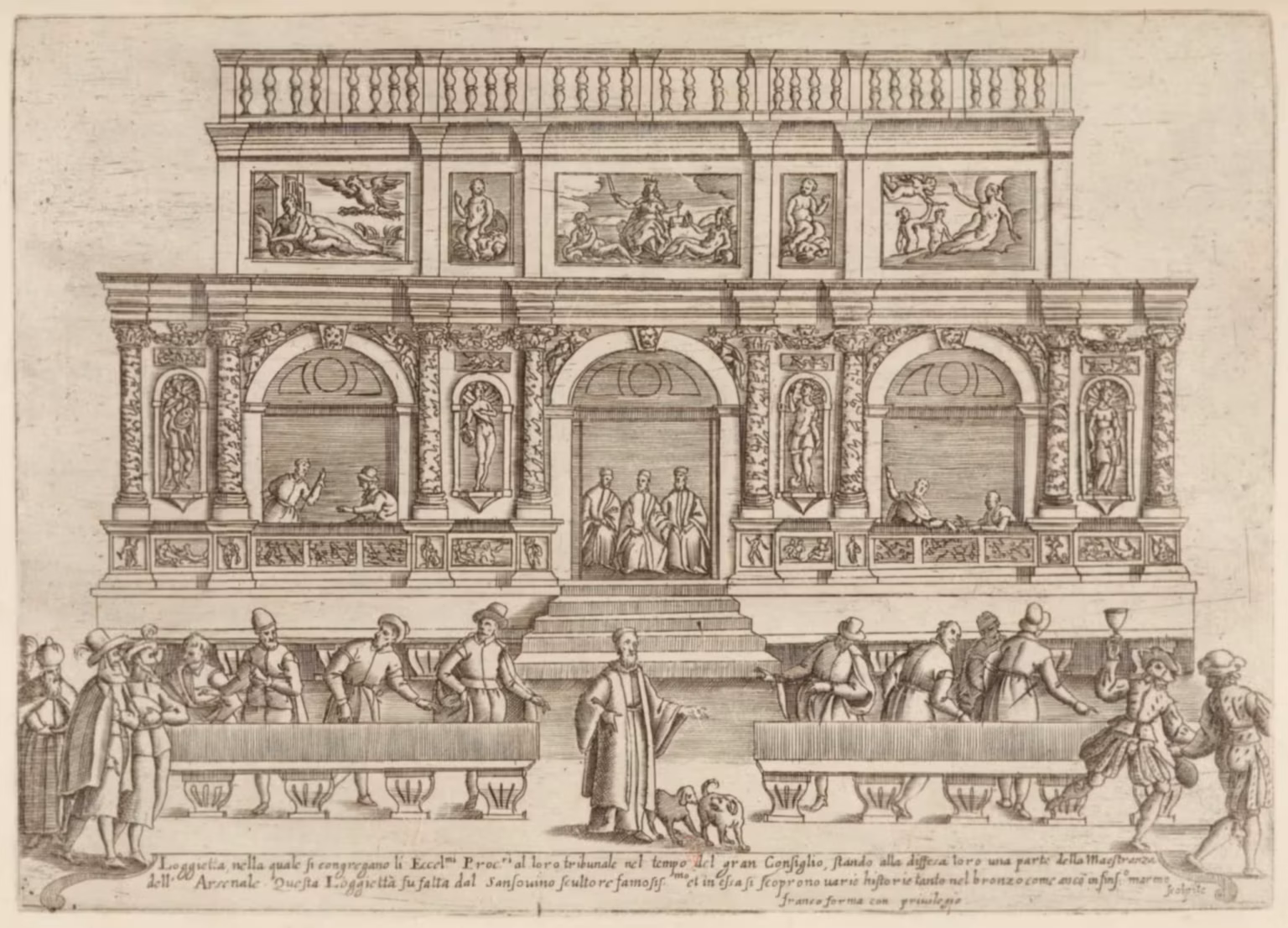 Giacomo Franco -- Habiti d'hvomeni et donne venetiane -- 11 bnf -- Loggietta