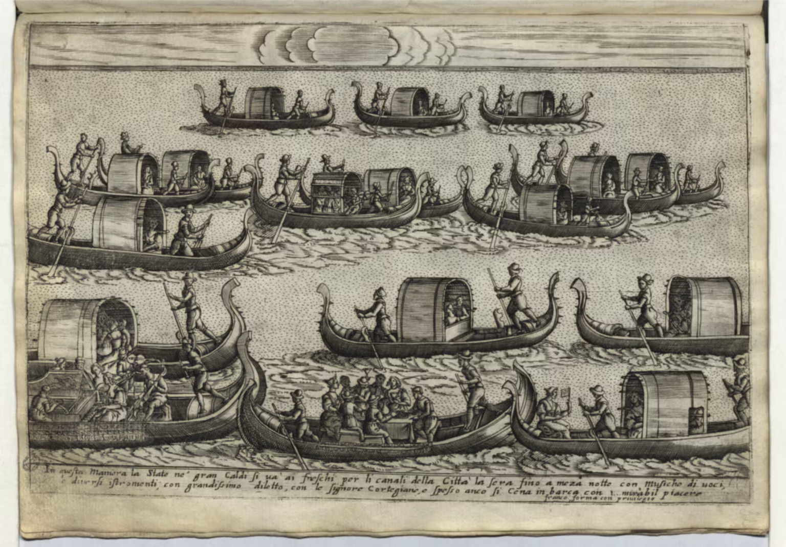 Giacomo Franco -- Habiti d'hvomeni et donne venetiane -- 38 mi -- Freschi per li canali