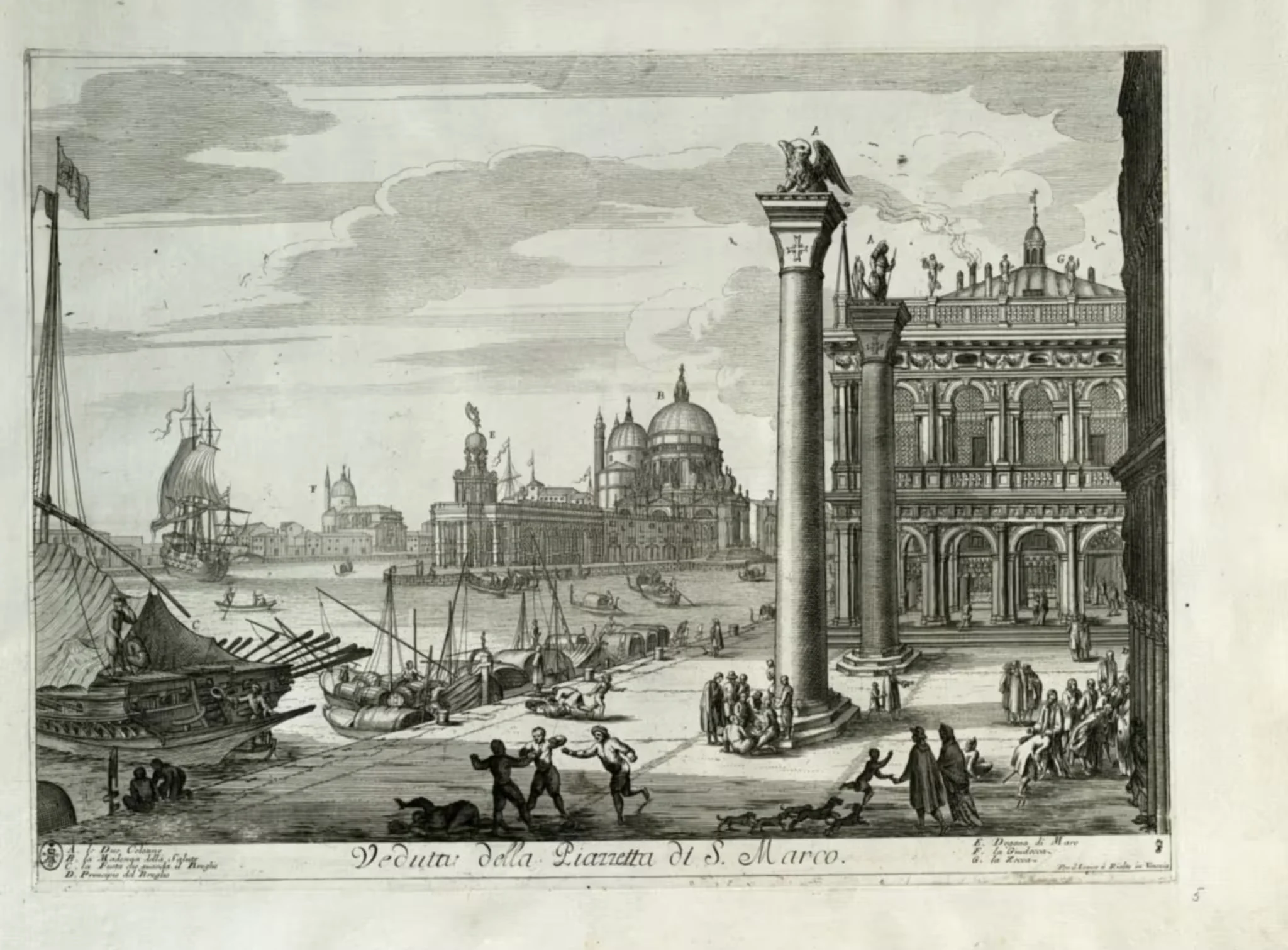 Veduta della Piazzetta di S. Marco — Il Gran Teatro di Venezia — plate 5