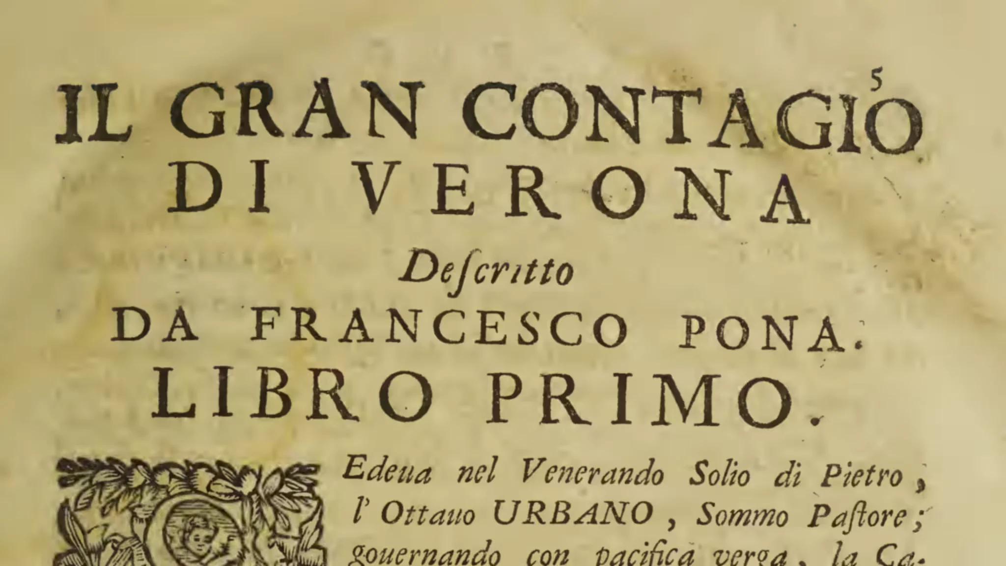Il Gran Contagio di Verona — Francesco Pona — libro primo (modern)
