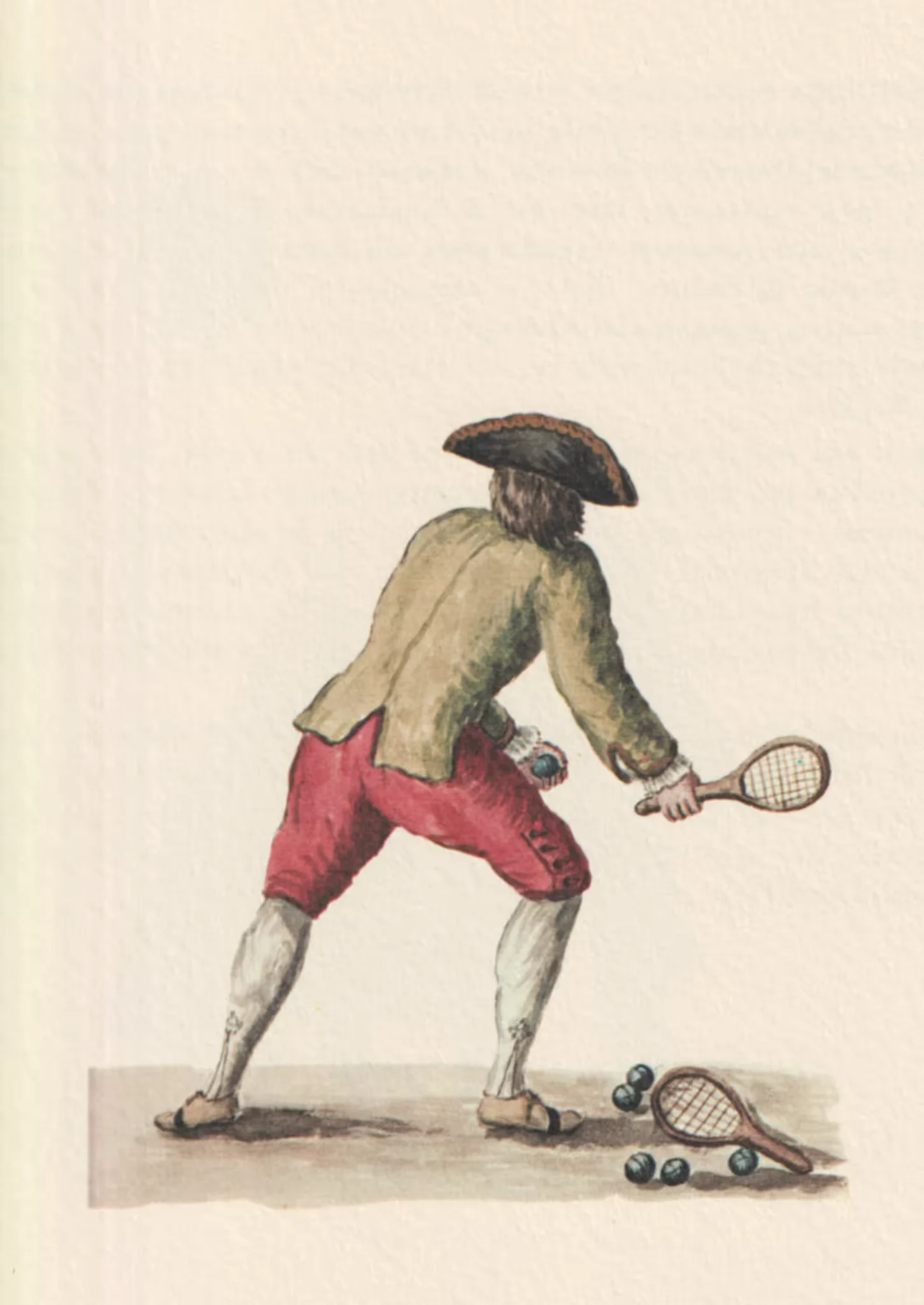Nobile alla Rachetta — Nobleman playing racchetta — Grevembroch 1-94